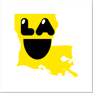 Louisiana States of Happynes- Louisiana Smiling Face Posters and Art